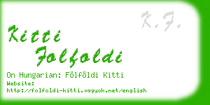 kitti folfoldi business card