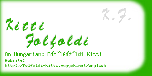 kitti folfoldi business card